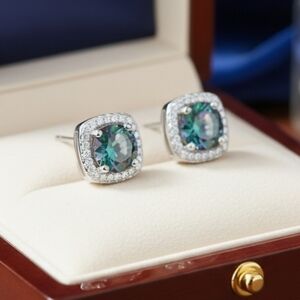 Moissanite 2 CT Mystic Earrings